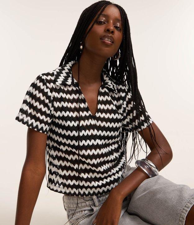 Blusa Boxy com Gola Polo em Tricô - 2