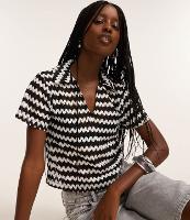 Blusa Boxy com Gola Polo em Tricô - 2