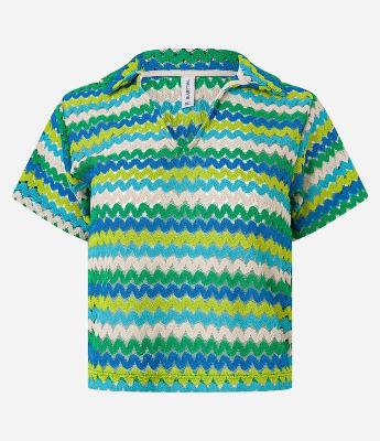 Blusa Boxy com Gola Polo em Tricô