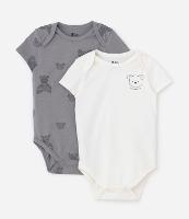 Kit 02 Bodies Infantis com Estampa Ursinhos - Tam 0 a 18 meses - 1