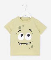 Camiseta Infantil com Estampa Carinha de Monstrinho - Tam 1 a 6 Anos - 1