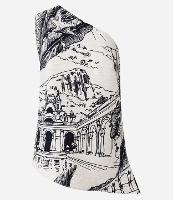 Blusa Ombro Só em Viscolinho com Estampa Parque Lage - 1