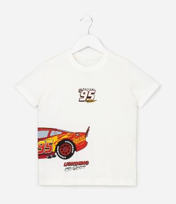 Camiseta Infantil com Estampa Relâmpago Mc Queen - Tam 2 a 8 Anos