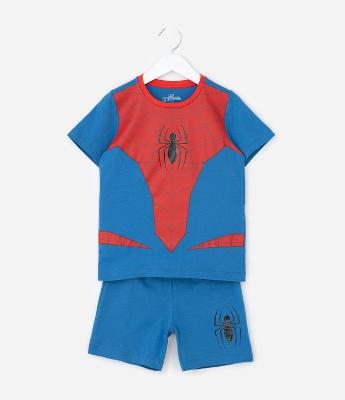 Pijama Infantil com Estampa Homem-Aranha - Tam 3 a 8 Anos