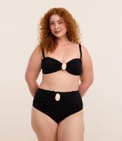 Biquíni Calcinha Hot Pants em Microfibra Texturizada com Pedraria Curve e Plus Size - 2