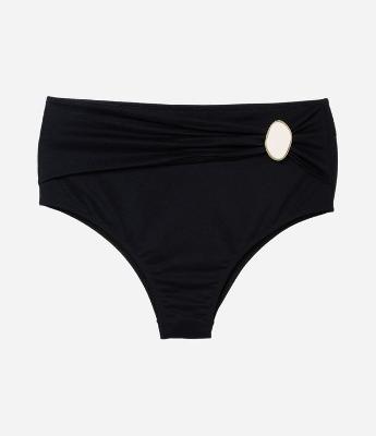 Biquíni Calcinha Hot Pants em Microfibra Texturizada com Pedraria Curve e Plus Size