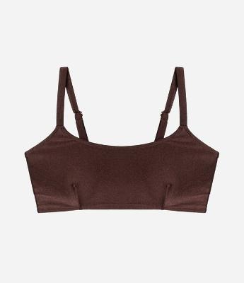 Biquíni Top Reto em Microfibra Brilhante Curve e Plus Size