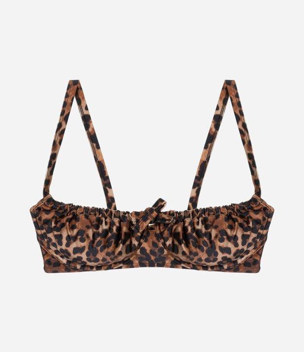 Biquini Top em Microfibra com Estampa Animal Print Onça Curve e Plus Size - 1