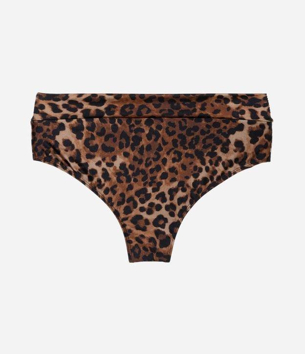 Biquíni Calcinha Hot Pants em Microfibra Animal Print Onça com Fio Duplo Curve & Plus Size - 1