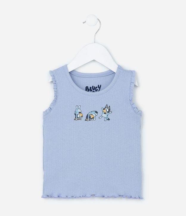 Regata Infantil em Ribana com Estampa Bluey - Tam 1 a 6 Anos - 1