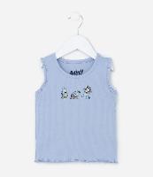 Regata Infantil em Ribana com Estampa Bluey - Tam 1 a 6 Anos - 1