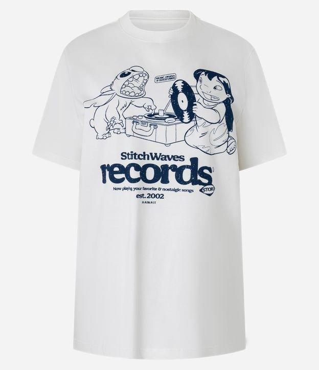 Camiseta T-Shirt em Algodão com Estampa Lilo & Stitich Records - 1
