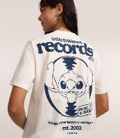 Camiseta T-Shirt em Algodão com Estampa Lilo & Stitich Records - 2