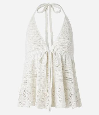 Blusa Frente Única em Tricô com Amarração