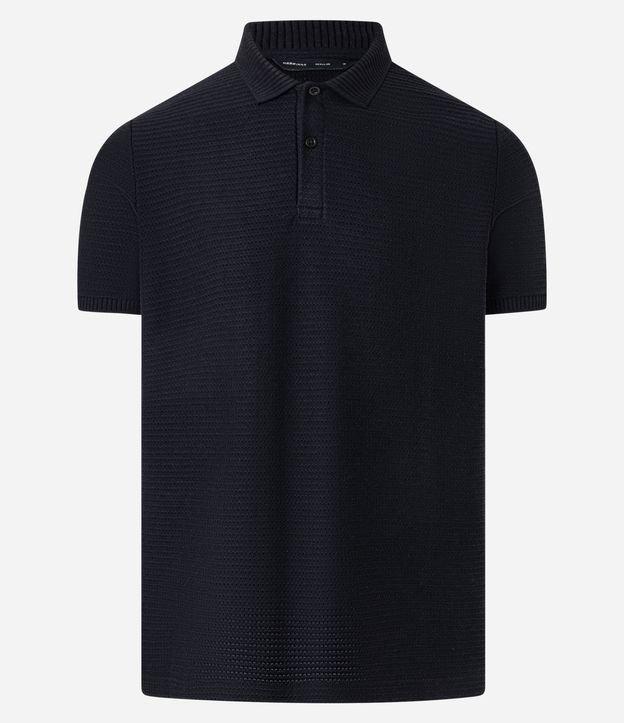 Camisa Polo Regular em Jacquard Texturizada - 1