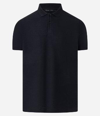 Camisa Polo Regular em Algodão Texturizada