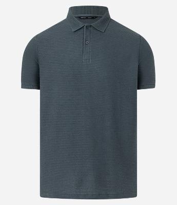 Camisa Polo Regular em Algodão Texturizada