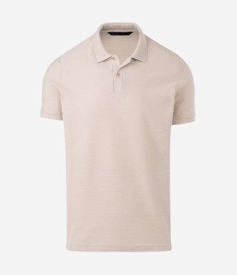 Camisa Polo Regular em Jacquard Texturizada