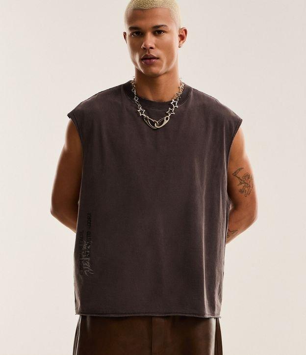 Regata Boxy em Algodão com Estampa Veigh Marmorizada - 1