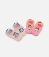 Kit 02 Meias Sapatilha Infantil com Estampa Bluey e Bingo - Tam 19 a 34 - 2