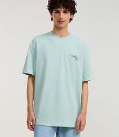 Camiseta Relaxed em Algodão com Estampa de Praia e Lettering Out Od Office - 1