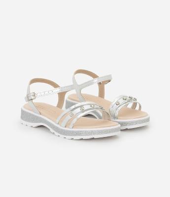 Sandália Infantil com Glitter e Pedras - Tam 26 ao 34