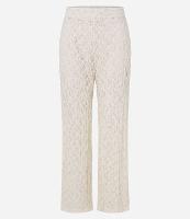 Calça Reta em Renda com Textura Diferenciada - 1