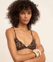 Biquíni Top Triangulo Fixo em Microfibra com Estampa Animal Print Zebrada - 3