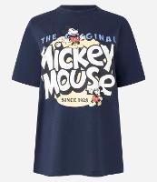 Camiseta Alongada em Algodão com Estampa Mickey Mouse - 1