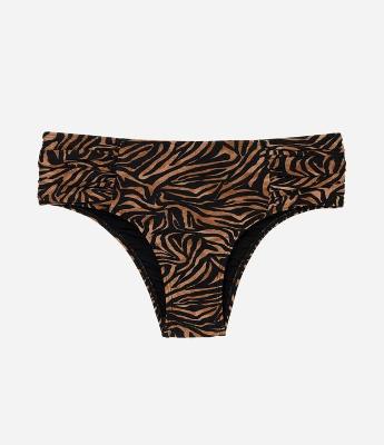 Biquíni Calcinha Sunkini em Microfibra com Estampa Animal Print Zebrada
