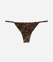Biquíni Calcinha String em Microfibra com Estampa Animal Print Zebrada e Empina Bumbum - 1