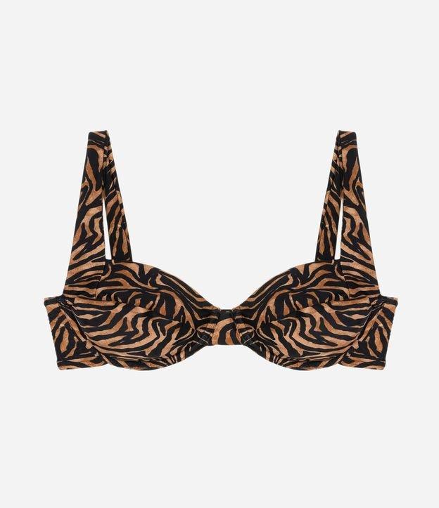 Biquíni Top Meia Taça em Microfibra com Estampa Animal Print Zebra - 1
