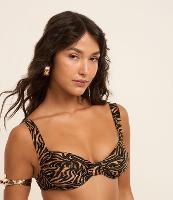 Biquíni Top Meia Taça em Microfibra com Estampa Animal Print Zebra - 3