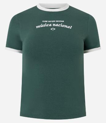 Camiseta New T-Shirt em Algodão com Estampa Clube Música Nacional