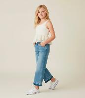 Calça Wide Infantil em Jeans com Barra Desfiada - Tam 5 a 14 Anos - 2