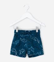 Bermuda Infantil com Estampa de Tubarão - Tam 1 a 6 Anos - 1