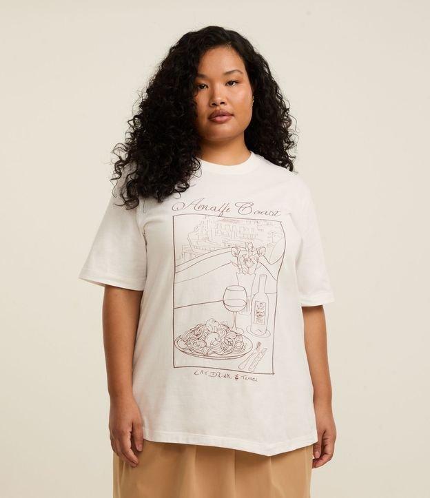 Camiseta Alongada com Estampa Amalfi Coast Curve Plus Size - 2
