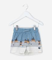 Bermuda Infantil com Estampa Listras Patrulha Canina - Tam 1 a 6 Anos - 1