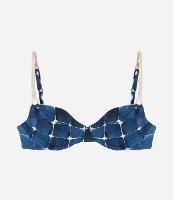 Biquíni Top Meia Taça em Microfibra com Estampa Aquarelada e Alça Elástica - 1