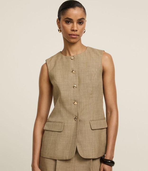 Short Saia Alfaiataria com Pregas Frontais - 1