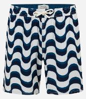 Bermuda de Banho em Ripstop com Estampa de  Onda - 1