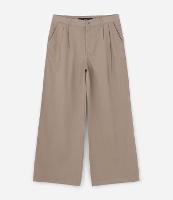 Calça Mega Baggy em Sarja com Pregas e Bolso Faca - 1