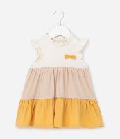 Vestido Infantil com Babados Maria e Lacinho - Tam 0 a 18 meses - 1