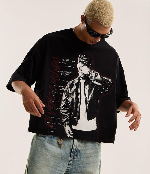 Camiseta Oversized em Algodão com Estampa Lettering Eu Venci o Mundo Veigh - 1