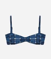 Biquíni Top Bandeau em Microfibra com Estampa Aquarelada e Alças Removíveis - 1