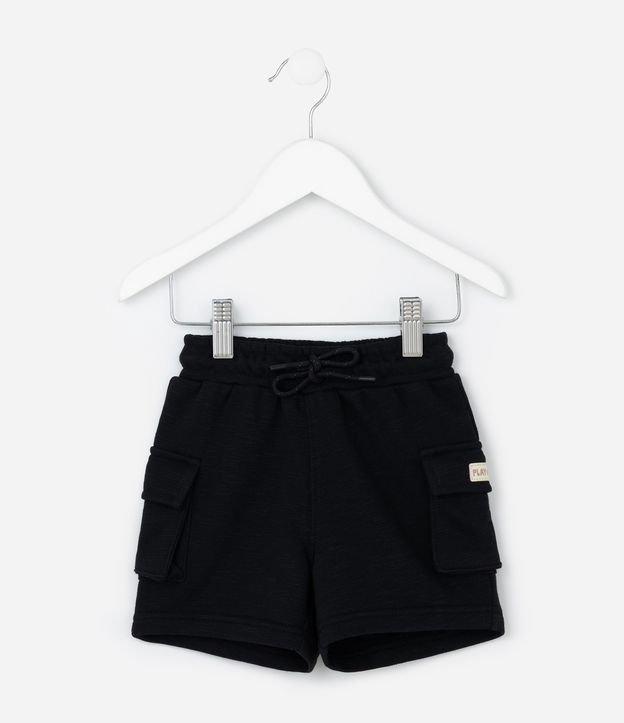 Bermuda Infantil em Moletom com Bolso Cargo - Tam 1 a 6 Anos - 1