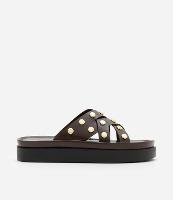 Sandália Rasteira Flatform com Tachinhas - 1