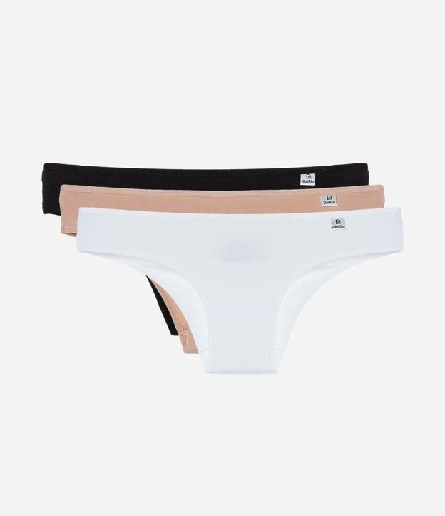 Kit 03 Calcinhas Biquíni em Algodão DelRio - 1