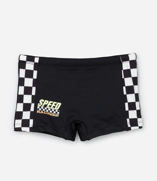 Sunga Infantil com Proteção UV Estampa Racing - Tam 5 a 14 Anos - 1