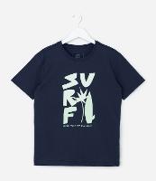 Camiseta Infantil com Estampa Surf - Tam 5 a 14 Anos - 1